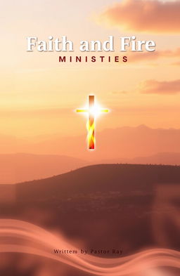 A beautifully designed prayer book cover for 'Faith and Fire Ministries' based in Pretoria, featuring the title prominently at the top