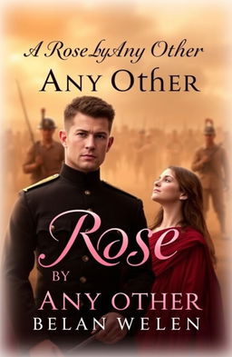 A romantic book cover design for 'A Rose by Any Other'