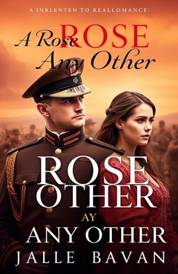 A romantic book cover design for 'A Rose by Any Other'