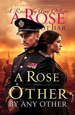 A romantic book cover design for 'A Rose by Any Other'