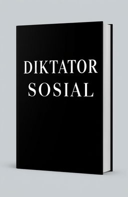 The cover of a book titled 'DIKTATOR SOSIAL', featuring a minimalist yet striking design with a classic black background