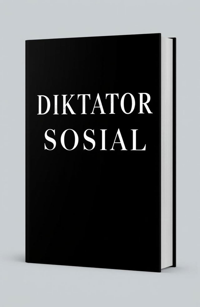 The cover of a book titled 'DIKTATOR SOSIAL', featuring a minimalist yet striking design with a classic black background