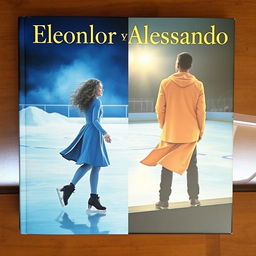 The book cover is divided into two halves