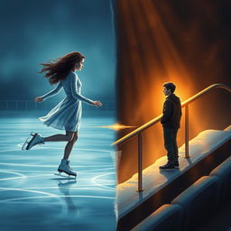 A stunning book cover divided into two halves