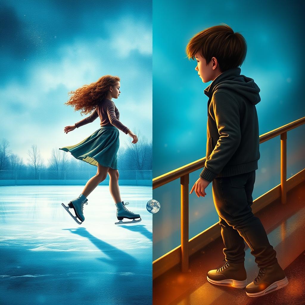 A stunning book cover divided into two halves