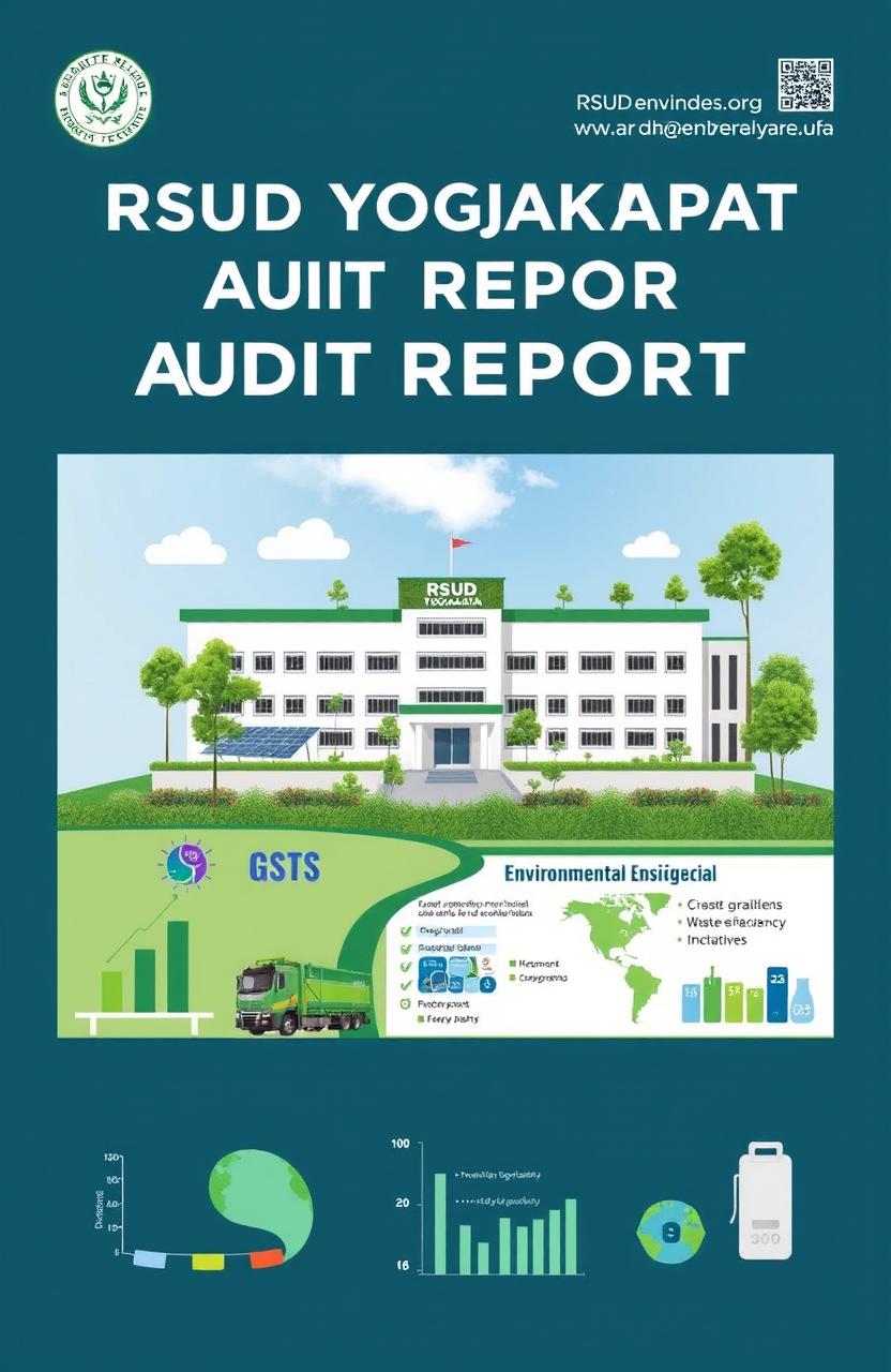 A comprehensive environmental audit report of RSUD Yogjakarta, including sections such as introduction, methodology, findings, and recommendations