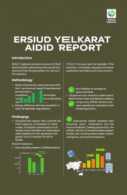 A comprehensive environmental audit report of RSUD Yogjakarta, including sections such as introduction, methodology, findings, and recommendations
