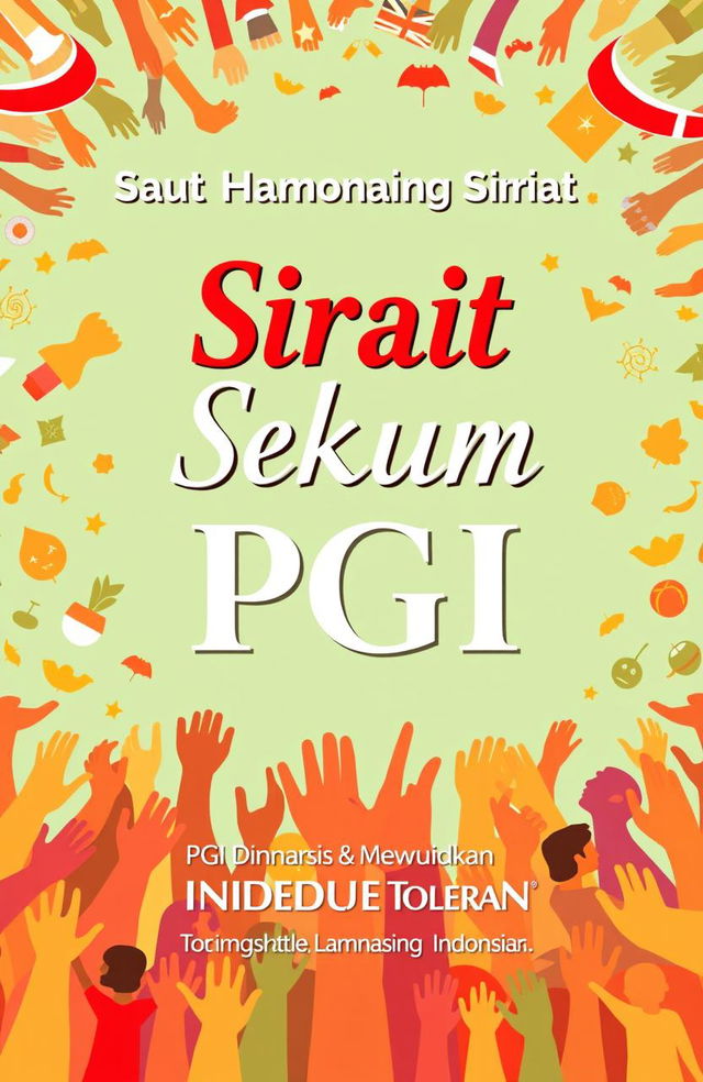 A vibrant and eye-catching campaign cover design featuring the text "Saut Hamonangan Sirait" prominently displayed at the top, along with the phrase "Calon Sekum PGI" elegantly positioned below it