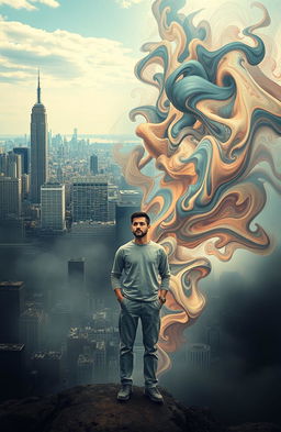 A surreal scene representing the theme 'Reality overcomes Emotions'
