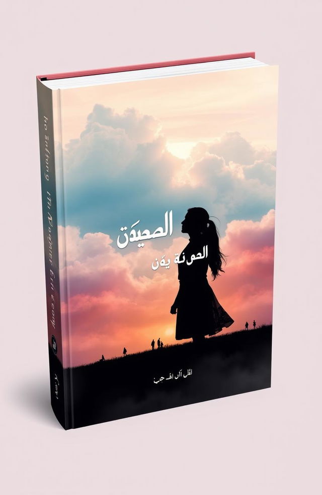 A captivating book cover design for a novel titled 'حب من بعيد' by the author الياس الويزي