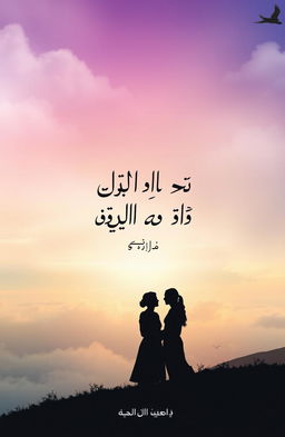 A captivating book cover design for a novel titled 'حب من بعيد' by the author الياس الويزي