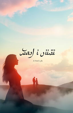 A captivating book cover design for a novel titled 'حب من بعيد' by the author الياس الويزي