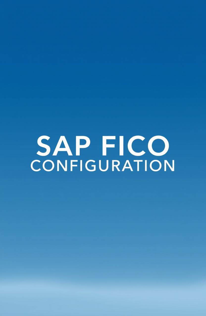 A professional, sleek front page design for a document titled 'SAP FICO CONFIGURATION'