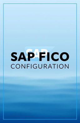 A professional, sleek front page design for a document titled 'SAP FICO CONFIGURATION'