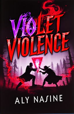 A book cover for a fantasy thriller titled 'Violet Violence'
