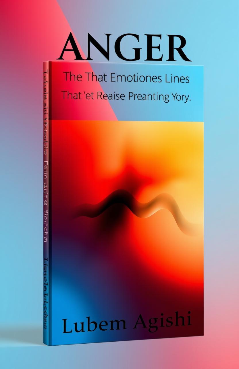 A bold, modern book cover design that visually represents the transition from anger to calm