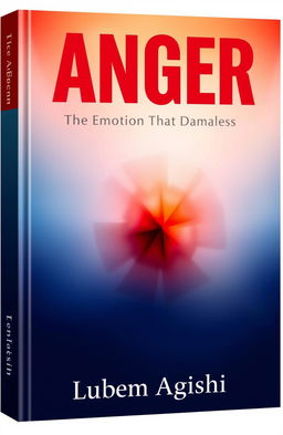 A bold, modern book cover design that visually represents the transition from anger to calm