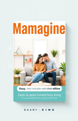 A sleek and minimalist ebook cover design featuring soft pastel hues of blue and green, creating a serene and balanced atmosphere