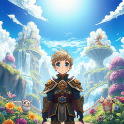 An enchanting anime scene depicting the theme of reincarnation into a magical world