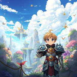 An enchanting anime scene depicting the theme of reincarnation into a magical world