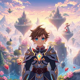 An enchanting anime scene depicting the theme of reincarnation into a magical world, rendered in a vibrant and colorful style