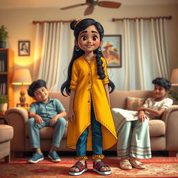 A girl with distinct styles, seamlessly embodying two personalities to navigate her complex relationships with her two stepbrothers