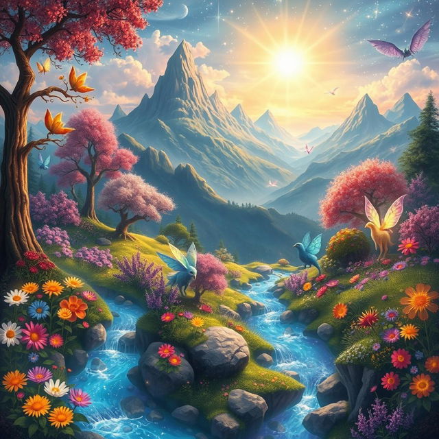 An enchanting depiction of a magical world filled with wonder and fantasy