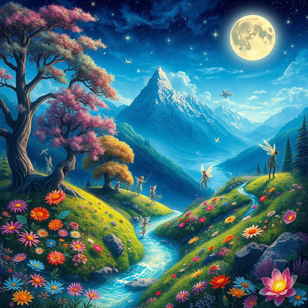 An enchanting depiction of a magical world filled with wonder and fantasy