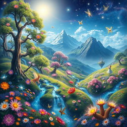 An enchanting depiction of a magical world filled with wonder and fantasy