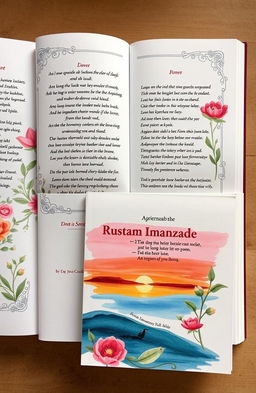 A beautifully arranged collection of poems by Rustam Imanzade, featuring various themes including love, nature, and personal reflection
