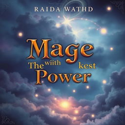 A striking book cover for 'Mage With The Weakest Power', prominently featuring the title in large, ornate fantasy-style lettering at the center