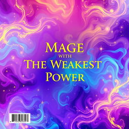 A visually stunning back cover design for the title 'Mage With The Weakest Power'