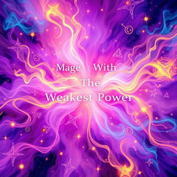 A visually stunning back cover design for the title 'Mage With The Weakest Power'