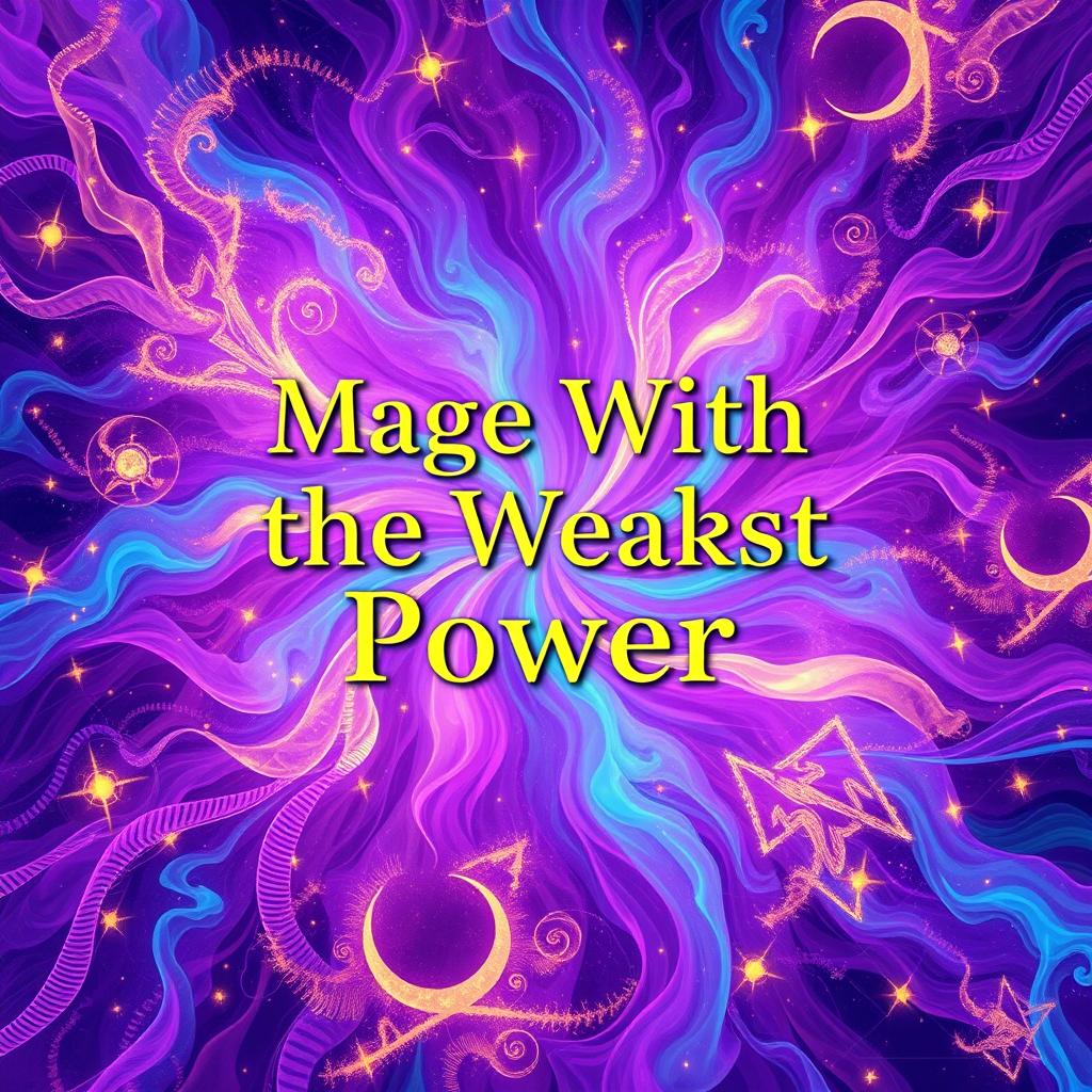 A visually stunning back cover design for the title 'Mage With The Weakest Power'