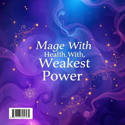 A visually stunning back cover design for the title 'Mage With The Weakest Power'