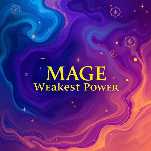 A visually stunning back cover design for the title 'Mage With The Weakest Power'