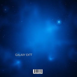 A visually striking back cover design featuring a deep galaxy blue background, adorned with subtle celestial patterns like stars, nebulae, and galaxies