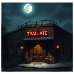 A detailed depiction of a classic mafia base building, set in an urban environment
