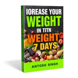 An inspirational book cover design for 'Increase Your Weight in 7 Days' written by Santosh Singh