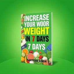 An inspirational book cover design for 'Increase Your Weight in 7 Days' written by Santosh Singh