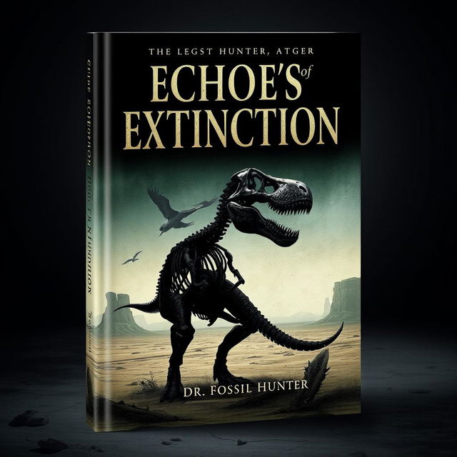 A captivating book cover design for 'Echoes of Extinction' by Dr