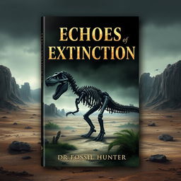 A captivating book cover design for 'Echoes of Extinction' by Dr