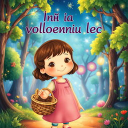 A cover for a children's book titled "Аня и волшебный лес"
