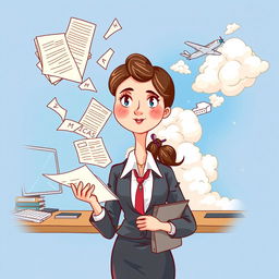 A whimsical illustration reflecting the theme of balancing debits and dreams