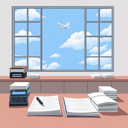 A clean and realistic illustration capturing the theme of 'Balancing Debits and Dreams'