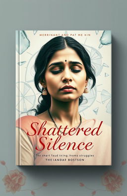 A poignant and heart-melting book cover design titled 'Shattered Silence'
