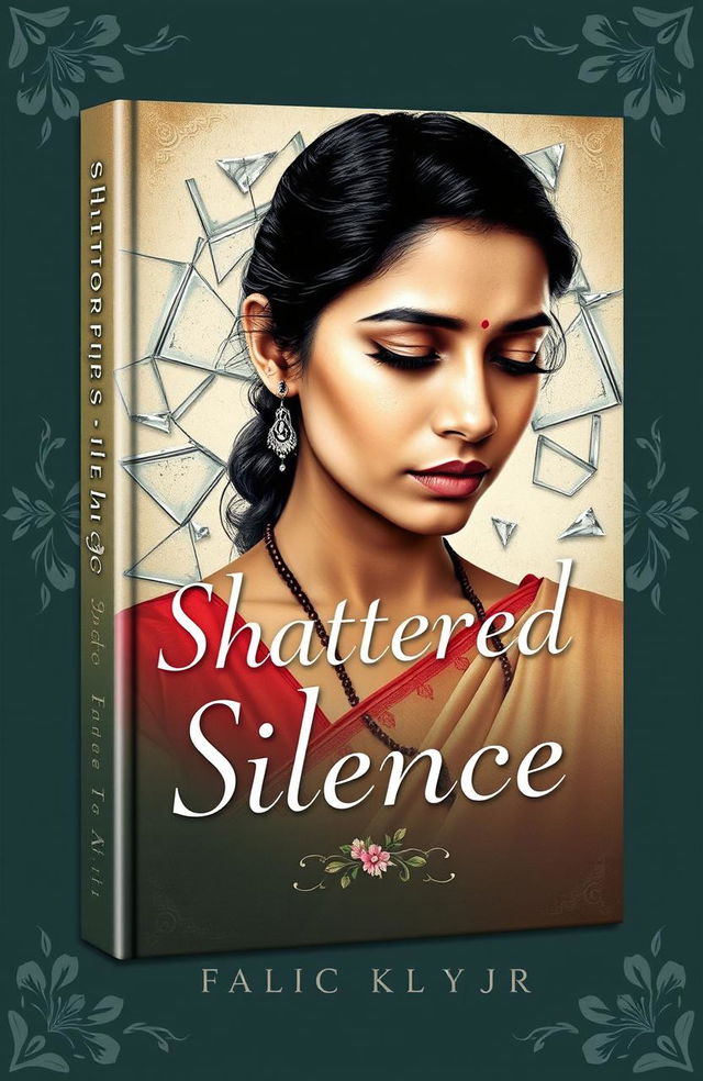 A poignant and heart-melting book cover design titled 'Shattered Silence'