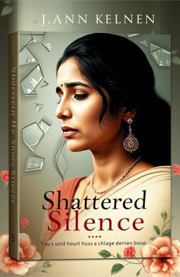 A poignant and heart-melting book cover design titled 'Shattered Silence'