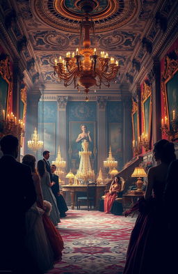 A captivating story set in a luxurious royal family estate, filled with opulence and grandeur