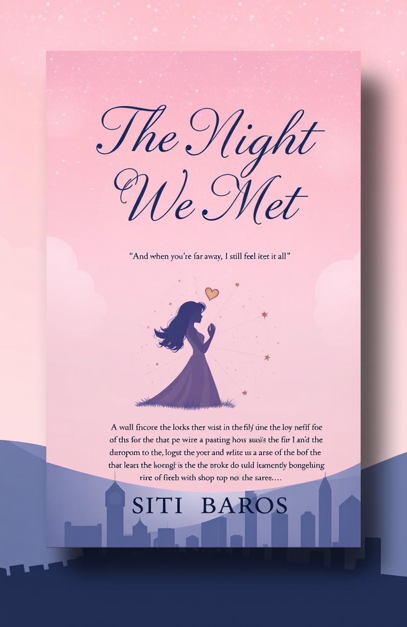 A book cover design for 'The Night We Met' by Siti Baros